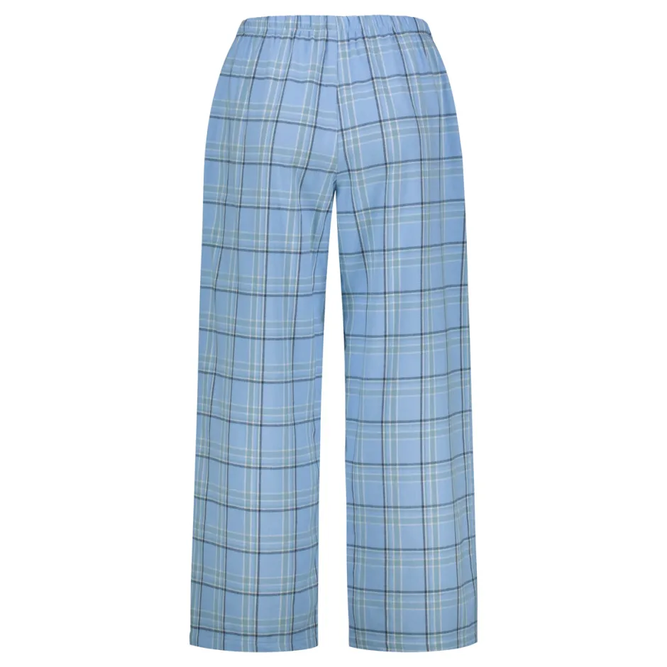 naisten pyjamahousut Kia ruutuhousu, sininen>Klement Discount