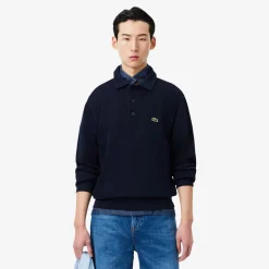 miesten collegepaita Classic Fit Polo Collar Ribbed Sweater,>Lacoste Sale