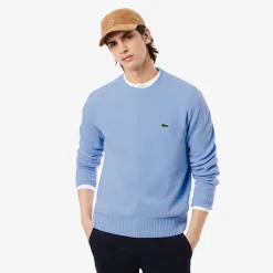 miesten neulepusero K MONOCHROME CARDED WOOL NECK SWEATER,>Lacoste Clearance
