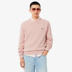 miesten neulepusero K MONOCHROME CARDED WOOL NECK SWEATER,>Lacoste Outlet