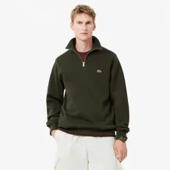 Miesten Paita, K HIGH NECK ZIPPED MONOCHROME Armeijanvihreä>Lacoste Clearance