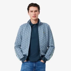 Miesten Verryttelytakki, PARIS JACQUARD MONOGRAM ZIPPED>Lacoste Online