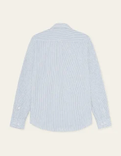 miesten kauluspaita Konrad Stripe Cotton Linen Shirt,><noscript><img width=