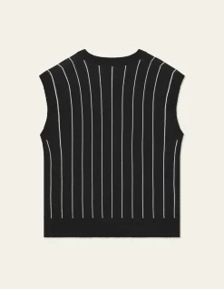 miesten liivi, GASTON JACQUARD PINSTRIPE VEST>Les Deux