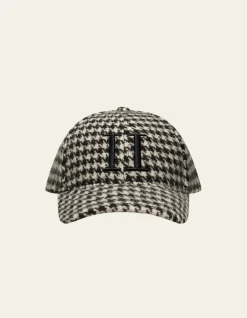 Miesten Lippis, HOUNDSTOOTH WOOL BASEBALL CAP>Les Deux Online