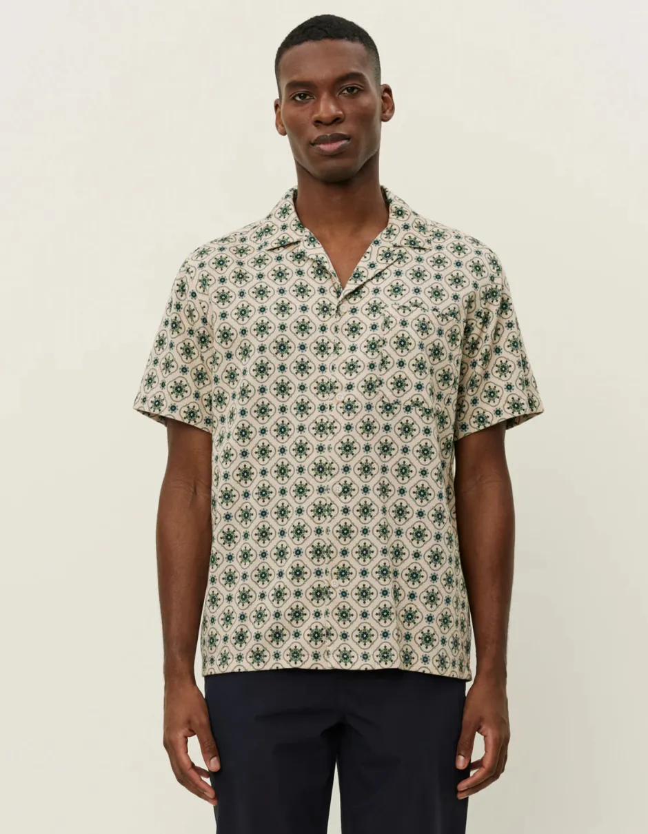 miesten lyhythihainen kauluspaita, LUKAS AOP>Les Deux Discount