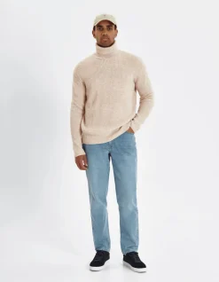 miesten neule, EDDIE WOOL RIB ROLL NECK><noscript><img width=