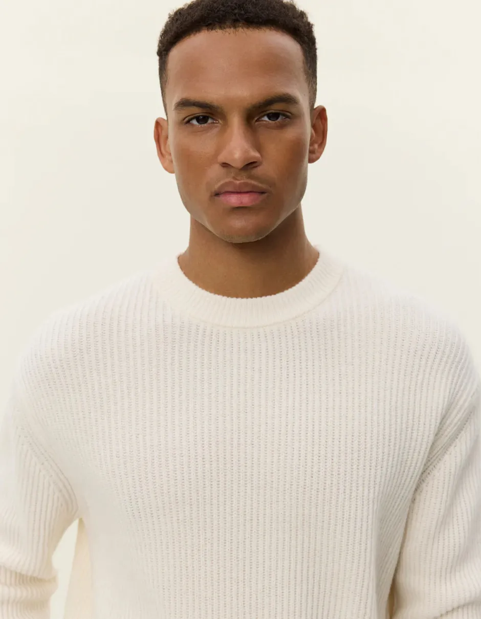 miesten neulepusero Eddie Wool Rib Crewneck Knit,>Les Deux Discount