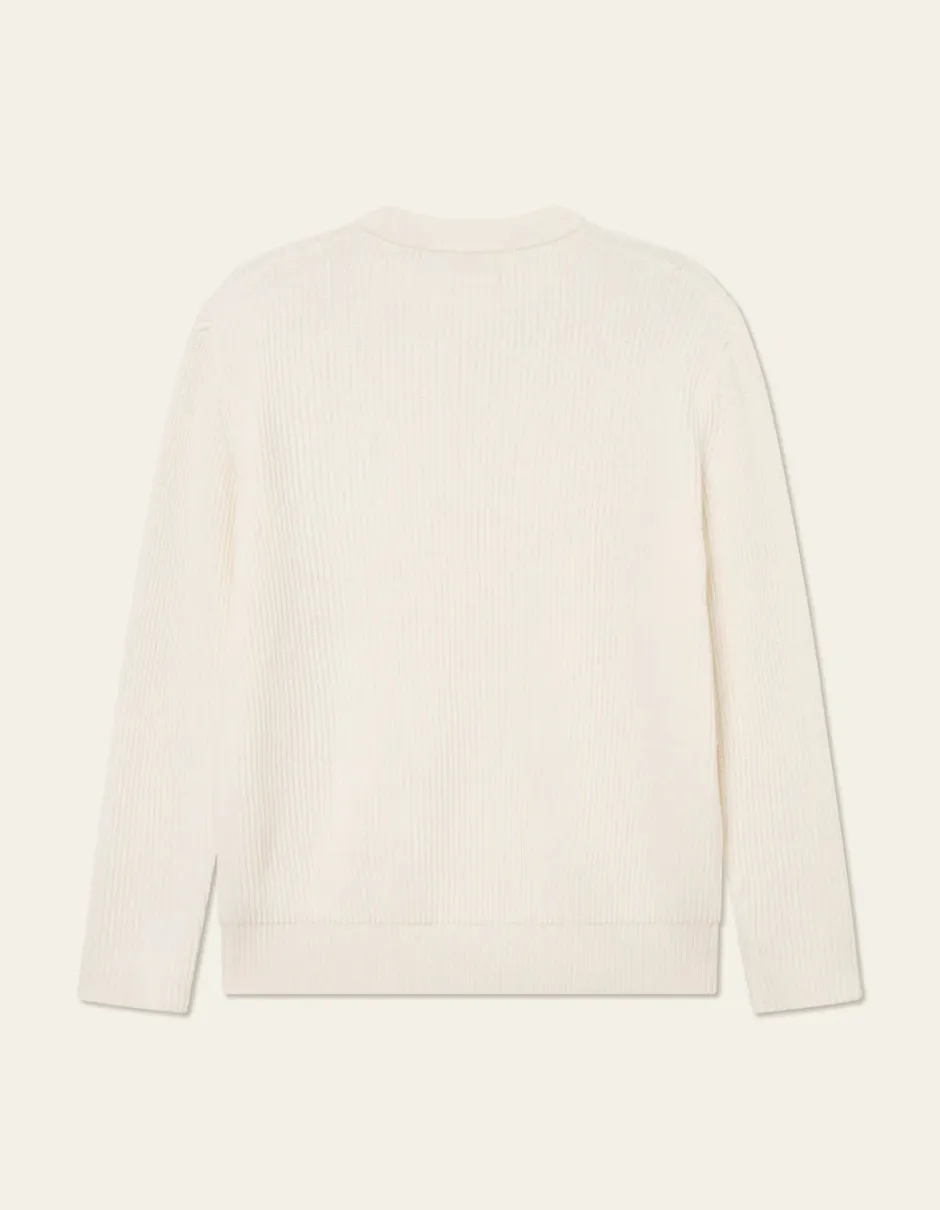 miesten neulepusero Eddie Wool Rib Crewneck Knit,>Les Deux Discount