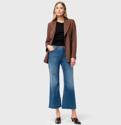 naisten farkut, DREAM WIDE CROPPED Indigo>Mac Outlet