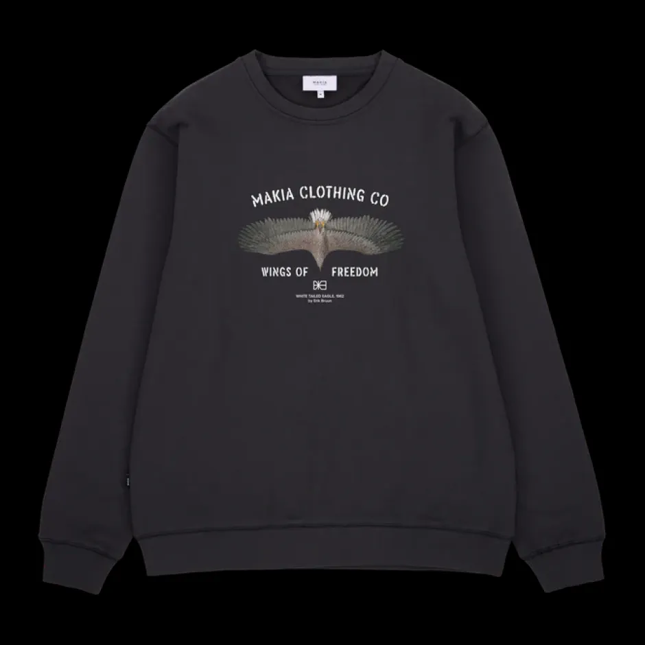 miesten collegepaita Eagle Sweatshirt,>Makia Discount