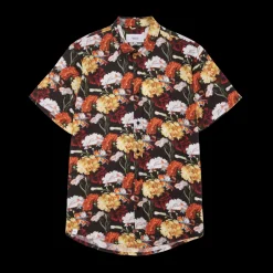 Miesten Kauluspaita, FLOWERS SHIRT Kuosi, Punainen>Makia Online
