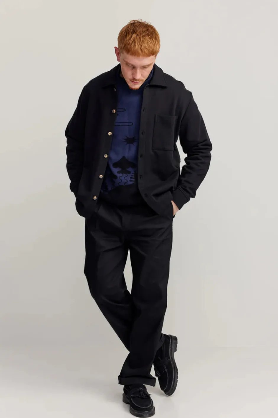 miesten PAITATAKKI, PROCESS OVERSHIRT HEAVY JERSEY>Makia Hot