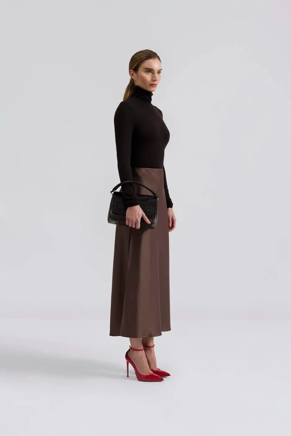 naisten hame, AUBREE SATIN MAXI SKIRT>Malina Clearance