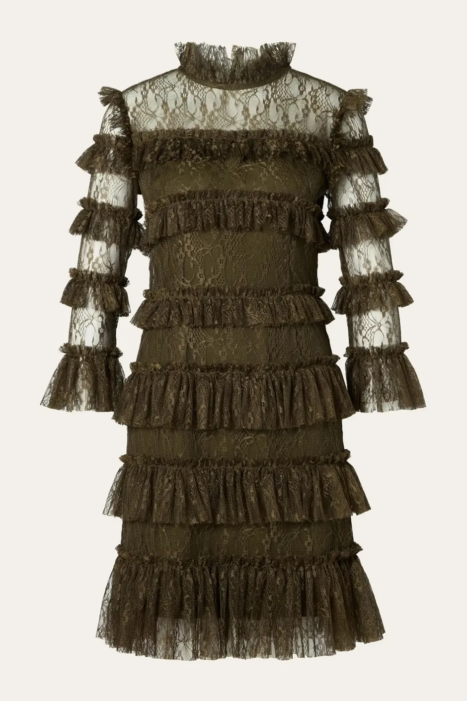 naisten mekko, CARMINE FRILL LACE MINI DRESS>Malina Discount