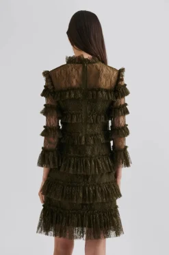 naisten mekko, CARMINE FRILL LACE MINI DRESS><noscript><img width=