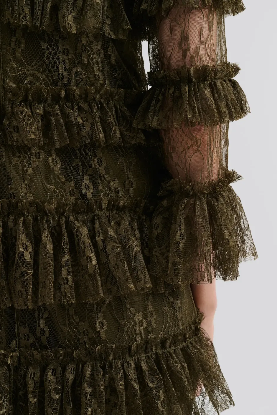 naisten mekko, CARMINE FRILL LACE MINI DRESS>Malina Discount