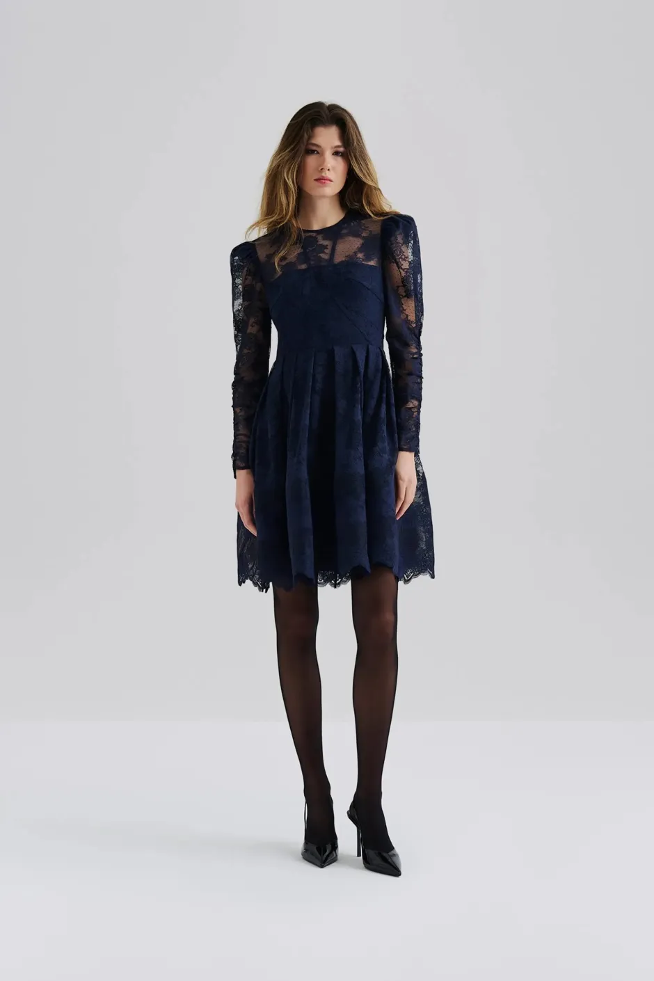 naisten mekko, LEONI LACE MINI DRESS>Malina Online