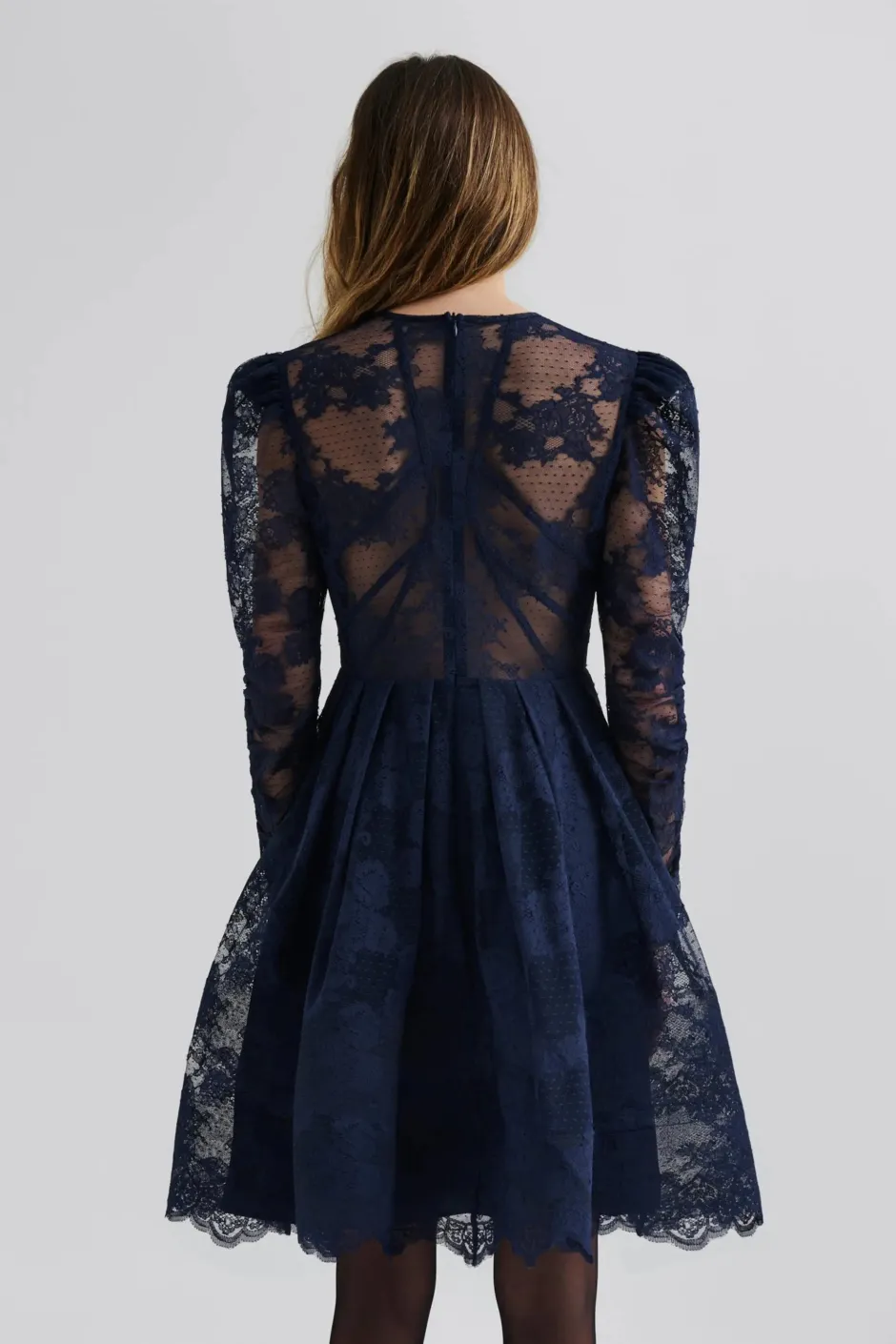 naisten mekko, LEONI LACE MINI DRESS>Malina Online