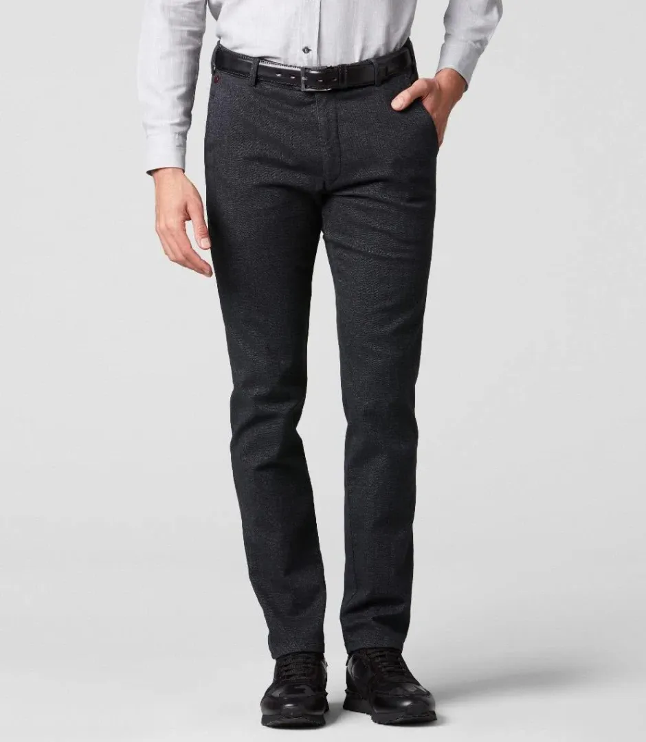 miesten puuvillahousut, BONN 5585 HERRINGBONE Harmaa Kuosi>Meyer New