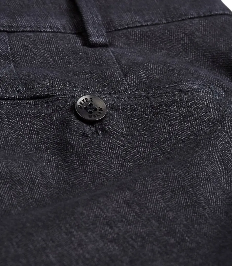 miesten puuvillahousut, BONN 5585 HERRINGBONE Harmaa Kuosi>Meyer New