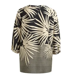 naisten pusero, BLOUSE BLACK PRINT>Milano Italy Online