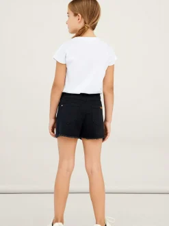 farkkushortsit, NKFROSE HW MOM DNM SHORTS>Name It Hot