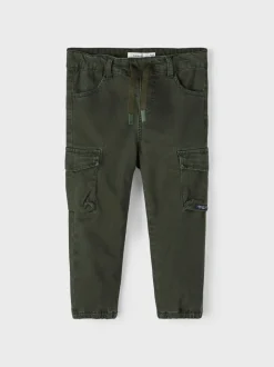 housut, NMMBEN CARGO R TWI PANT Armeijanvihreä>Name It Clearance