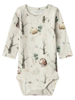 lasten body, NBFOLEVA LS BODY Beige Kuosi>Name It Discount