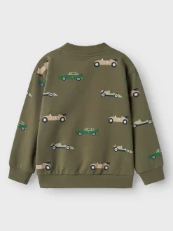 lasten collegetakki, NMMBRAIS SWEAT CARDIGAN Armeijanvihreä>Name It Online