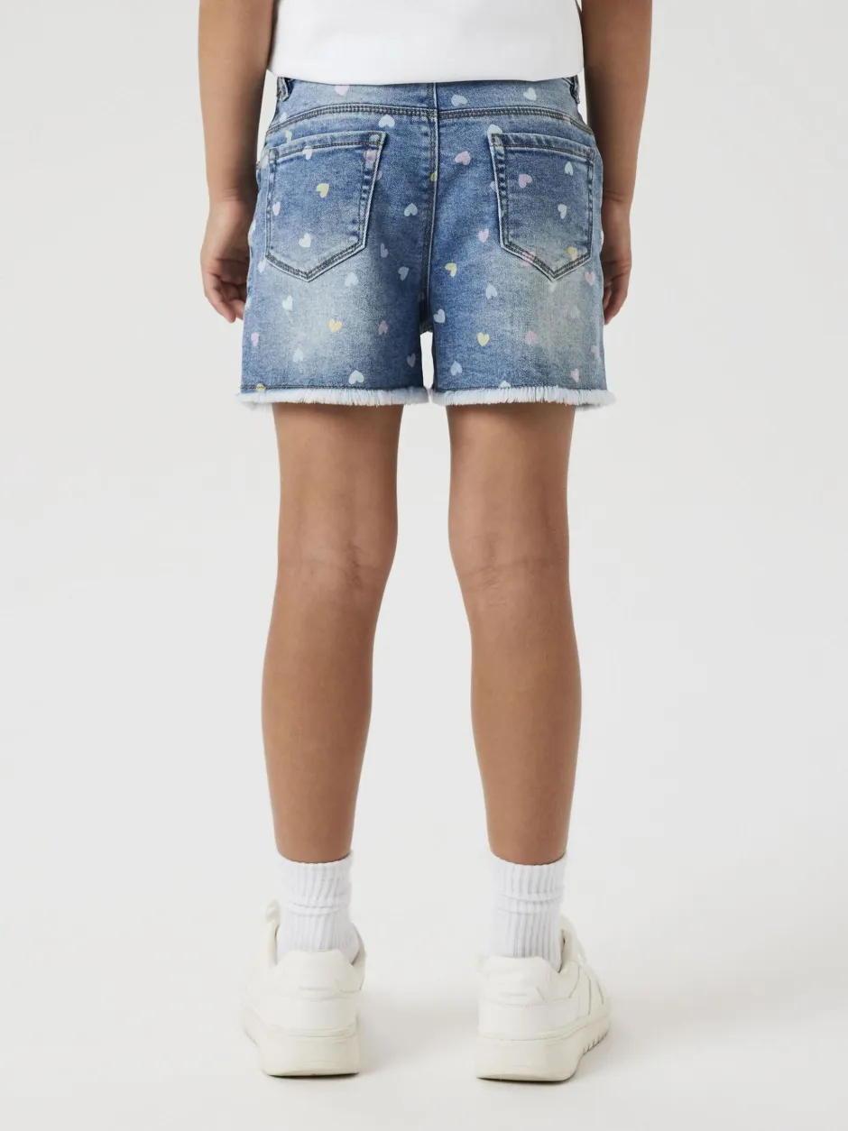 lasten farkkushortsit, NKFROSE HW MOM DENIM SHORTS 3555 Indigo>Name It Best