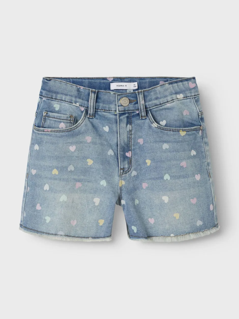 lasten farkkushortsit, NKFROSE HW MOM DENIM SHORTS 3555 Indigo>Name It Best