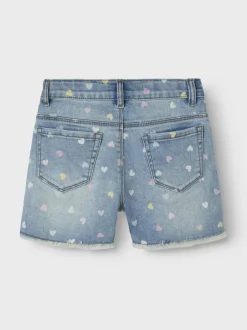 lasten farkkushortsit, NKFROSE HW MOM DENIM SHORTS 3555 Indigo><noscript><img width=
