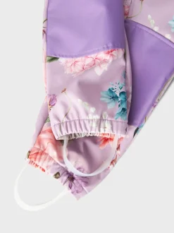 Lasten Haalari, NMF ALFA08 SOFTSHELL SUIT MULTI FLOWER Liila><noscript><img width=