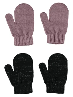 Lasten Hanskat 2-Pack, NMFMAGIC GLITTER MITTENS 2PACK>Name It Outlet