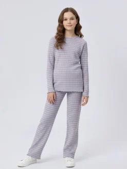 lasten housut NKFVEMMA FLARE PANT, raidallinen lila>Name It Outlet