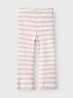 lasten housut, NMFTAIA SLIM BOOTCUT PANT Raidallinen Vaaleanpunainen>Name It Outlet