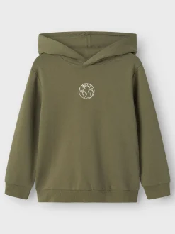 Lasten Huppari, NKMBANDO LS LOOSE SWEAT Armeijanvihreä>Name It