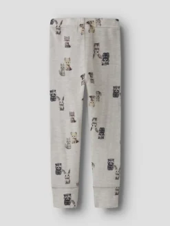 Lasten Merinovillaiset Leggingsit, NMMWang Wool Rib Longjohn Aop>Name It Best