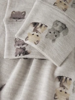 Lasten Merinovillaiset Leggingsit, NMMWang Wool Rib Longjohn Aop><noscript><img width=