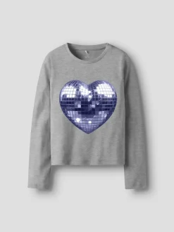 lasten pitkähihainen paita NKFTHELMAS LS SHORT TOP,>Name It Hot