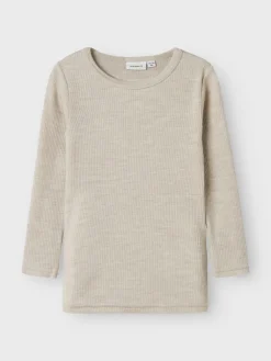 lasten pusero, NMNWAX WOOL RIB LS TOP><noscript><img width=