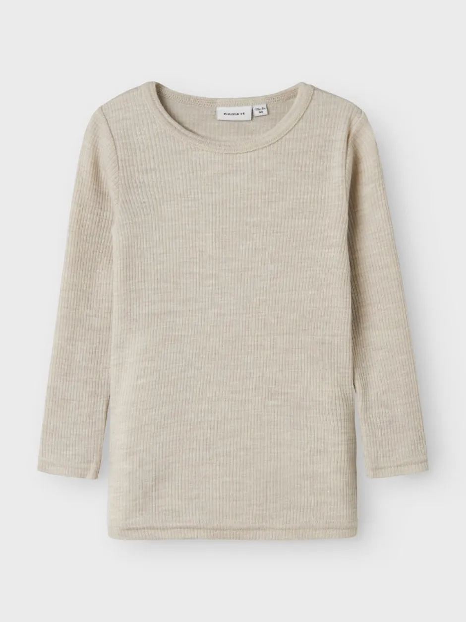lasten pusero, NMNWAX WOOL RIB LS TOP>Name It Clearance