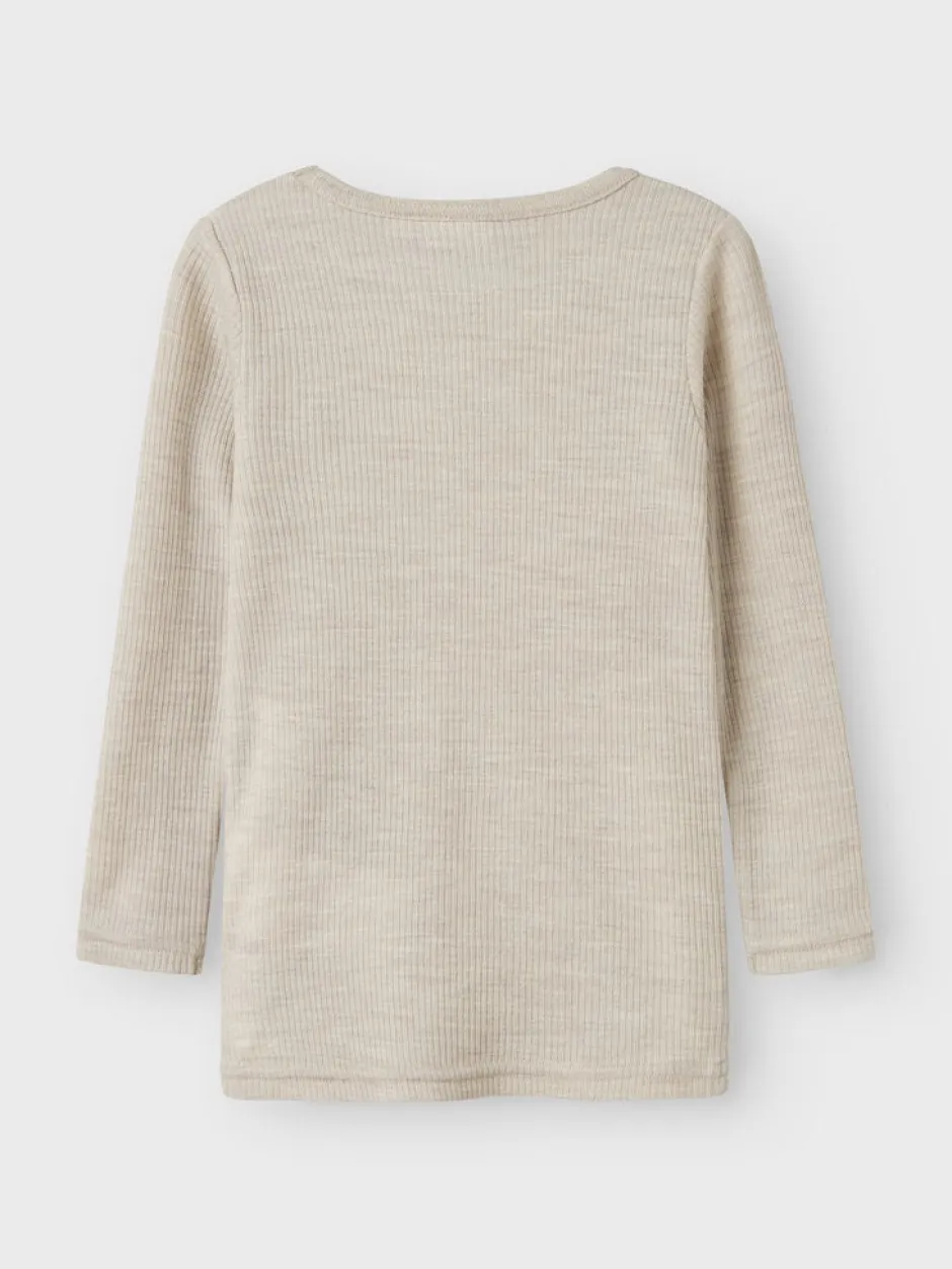 lasten pusero, NMNWAX WOOL RIB LS TOP>Name It Clearance