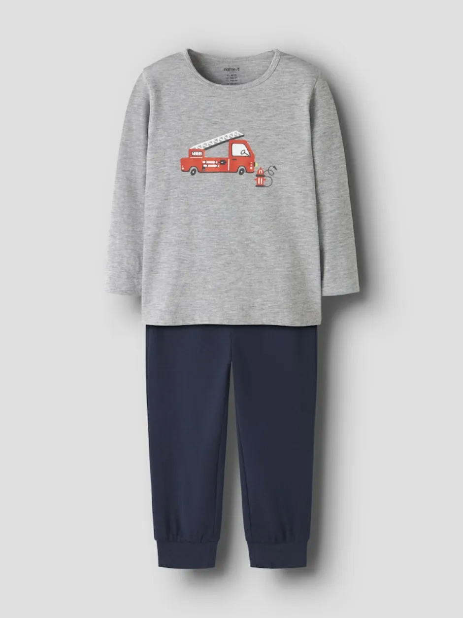 lasten pyjama NMMNIGHTSET GREY FIRETRUCK NOOS,>Name It Hot