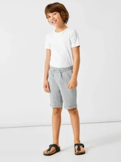 Lasten Shortsit NKMVERMO LONG SWE SHORTS UNB Vaaleanharmaa>Name It Sale