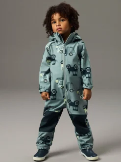 lasten softshell haalari NMMALFA08 SOFTSHELL SUIT NOOS, kuosi vihreä>Name It New