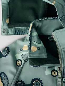 lasten softshell haalari NMMALFA08 SOFTSHELL SUIT NOOS, kuosi vihreä><noscript><img width=