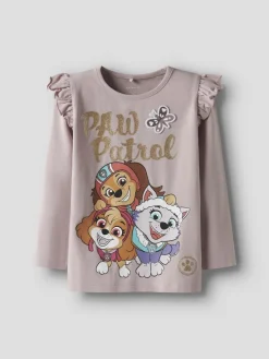 lasten toppi, NMFSABINE PAW LS TOP Violetti, Lila>Name It