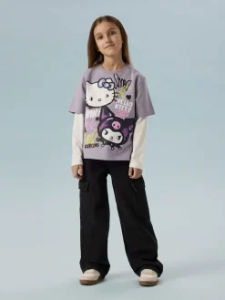 lasten t-paita NKFDYDA HELLOK SS NREG TOP, violetti><noscript><img width=